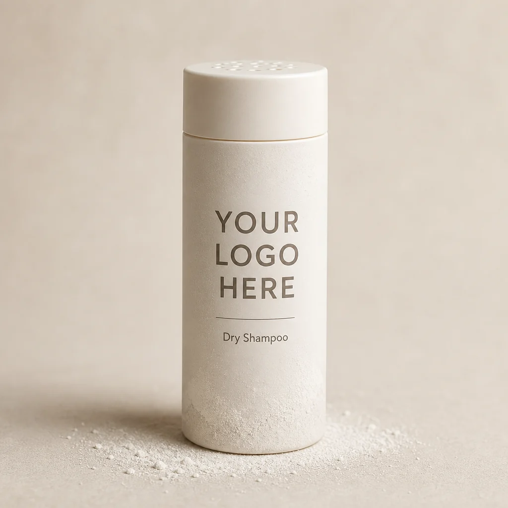 Generic private-label mockup for Dry Shampoo Powder