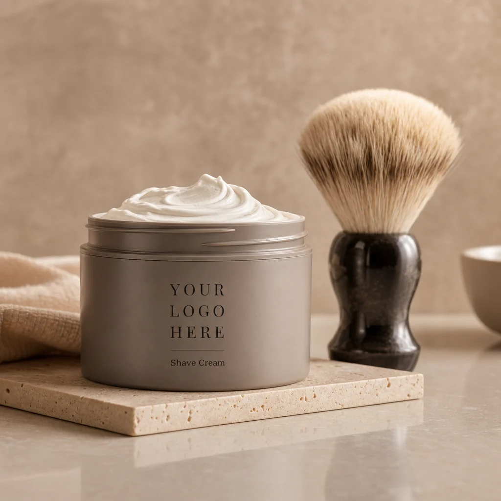 Generic private-label mockup for Shave Cream